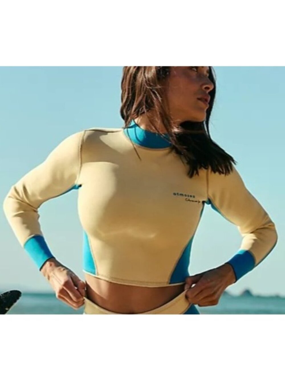 Free People Atmosea Amanda Surf Crop Vest Retro Wetsuit Surfing Beach Womens XL